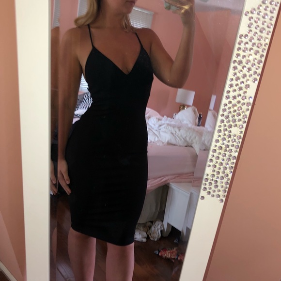 Mystique Boutique NYC black midi dress - Picture 2 of 4